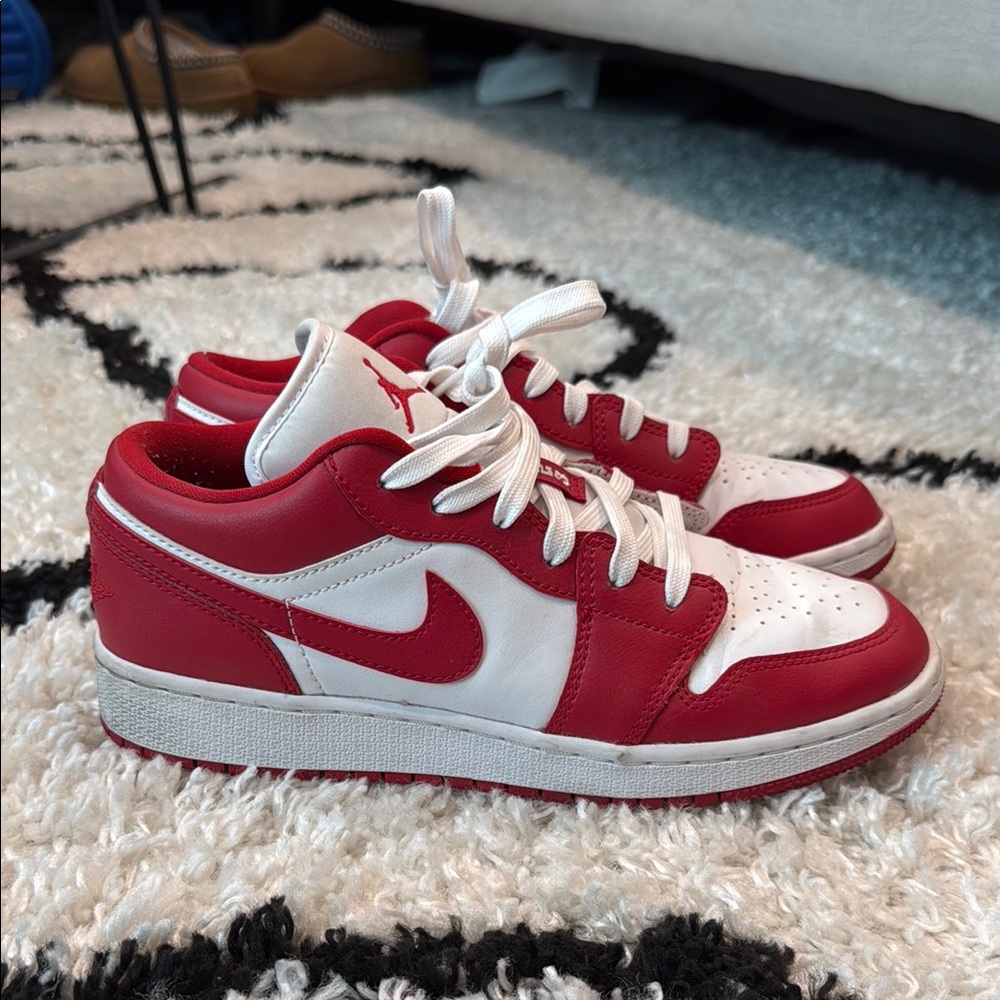 Nike Jordan Red and White Sneakers